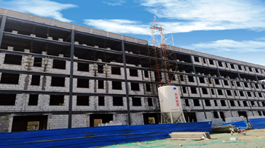 蔚蓝框架钢结构案例：河南晨盛实业宿舍楼